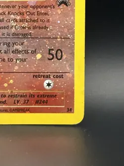 Entei 34/53 Wotc Promo Reverse Holo - Pokemon Card - TCG - HP - Image 4
