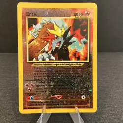 Entei 34 WOTC Black Star Promo Reverse Holo Vintage Pokemon TCG Card - Image 1