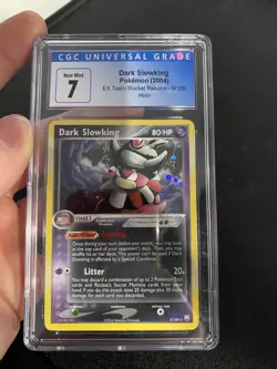 2004 Pokemon Dark Slowking 9/109 Team Rocket Returns Holo CGC 7 - Image 2