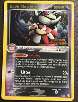 Pokemon Dark Slowking 9/109 Reverse Holo Team Rocket Returns LP Condition - Image 1