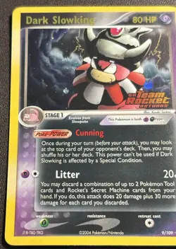 Pokemon Dark Slowking 9/109 Reverse Holo Team Rocket Returns LP Condition - Image 5
