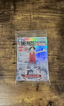SEALED One Piece Monkey D Luffy US Voyage Rutgers College Basketball Card - Image 2