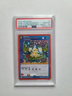 MetaZoo PSA 10 GEM MINT Chibi Loveland Frogman Holo Rare Valentine's Day Card #3 - Image 4