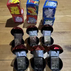 VINTAGE 1999 Burger King /Nintendo Pokemon 23K Gold Plated Trading Card Full Set - Image 1