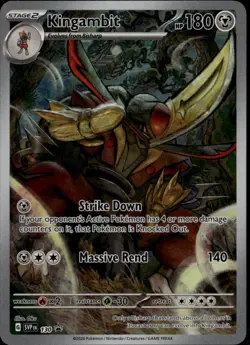 Kingambit Promo SV: Scarlet & Violet Promo Cards 130 Metal Pokemon Card - Image 1