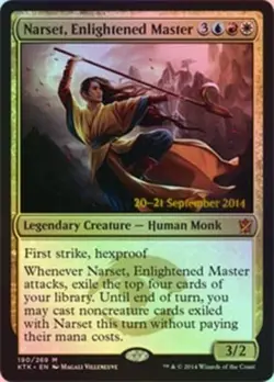 1 x Narset, Enlightened Master - Foil - Prerelease Promo - Khans of Tarkir - Hea - Image 1