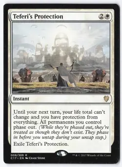 Teferi's Protection Commander 2017 Regular Rare Card, Near Mint Condition, MTG - Image 1