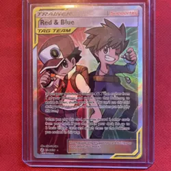 Pokemon Red & Blue TAG TEAM 234/236 Full Art Secret Rare Cosmic Eclipse NM - Image 1