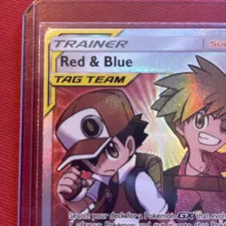 Pokemon Red & Blue TAG TEAM 234/236 Full Art Secret Rare Cosmic Eclipse NM - Image 3