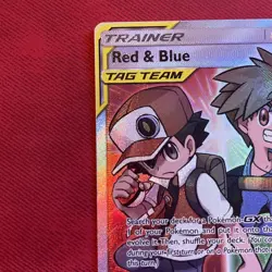 Pokemon Red & Blue TAG TEAM 234/236 Full Art Secret Rare Cosmic Eclipse NM - Image 5