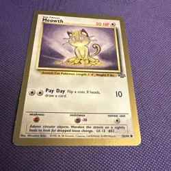 Meowth | 56 / 64 | Jungle | Fruit Rollup Gold Border Promo | Pokemon Card | LP - Image 1