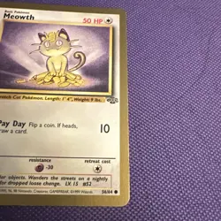 Meowth | 56 / 64 | Jungle | Fruit Rollup Gold Border Promo | Pokemon Card | LP - Image 3