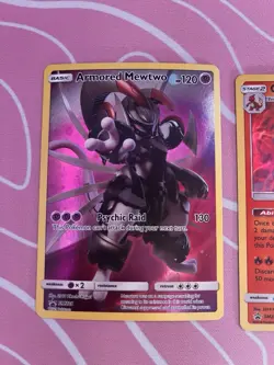 Pokemon TCG Armored Mewtwo SM228 & Charizard SM226 & Pikachu SM227 Holo Set - Image 2