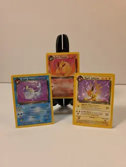 Dark Vaporeon Flareon Jolteon- Team Rocket Uncommon - Pokemon- Unlimited - NM - Image 1