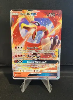 Pokemon: Burning Shadows - Ho-Oh GX #21 - Heavily Off-Centered Error Card - Image 1
