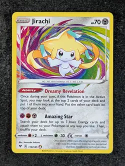 2020 Pokemon JIRACHI #119/185 Vivid Voltage Amazing Rare Holo Metal English - Image 1