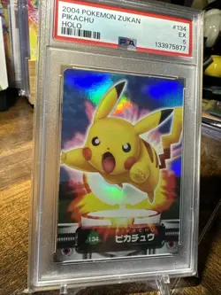 2004 Pokemon JPN Advanced Generation Zukancard #134 Pikachu Holo PSA 5 - Image 3
