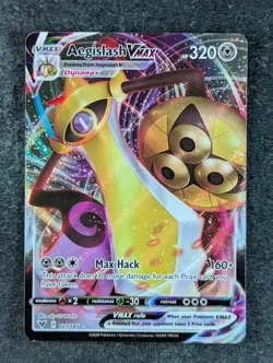 2020 Pokemon AEGISLASH VMAX 127/185 Vivid Voltage Holo Metal English - Image 1