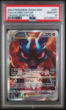 Lucario VSTAR SWSH291 PSA 10 Pokemon TCG - Image 1