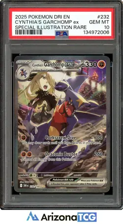 Pokemon 2025 Cynthia's Garchomp ex 232 SIR Destined Rivals GEM MINT PSA 10 - Image 1