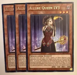 3x Allure Queen LV3 1st Edition Rare MZTM-EN063 Yu-Gi-Oh! Playset - Image 1