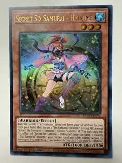 Yugioh! Secret Six Samurai - Hatsume - RA03-EN016 - Ultra Rare - 1st Edition NM - Image 1