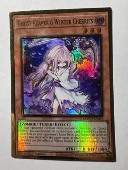 Yugioh Ghost Reaper & Winter Cherries MAGO-EN010 Gold Rare 1st Ed - Image 1