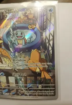 Squirtle 148/142 Stellar Crown Illustration Rare 2024 Pokemon TCG Card - Image 3