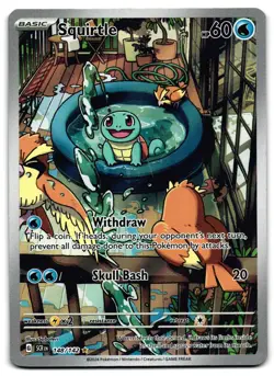 Squirtle 148/142 - Stellar Crown Illustration Rare Pokemon TCG - LP Card - Image 1