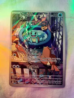 Pokemon Squirtle TCG Illustration Rare Card 148/142 Stellar Crown IR - Image 1