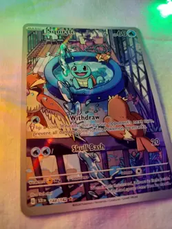 Pokemon Squirtle TCG Illustration Rare Card 148/142 Stellar Crown IR - Image 2