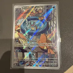 Pokemon TCG Stellar Crown Squirtle Card 148/142 Illustration Rare - Image 1