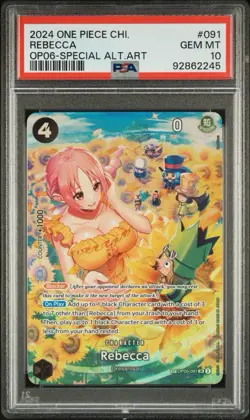 Rebecca SP OP05-091 One Piece TCG English Wings of the Captain OP06 PSA 10 ALT - Image 1