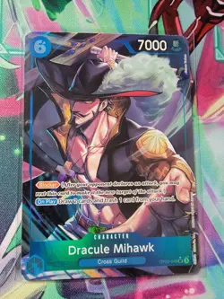 One Piece TCG English OP09-048 Dracule Mihawk Alt Art Parallel - Image 1