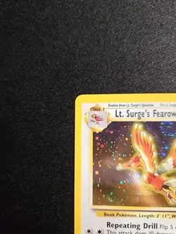 Pokemon TCG Lt. Surge's Fearow Gym Heroes 7/132 Holo Unlimited Holo Rare Swirl - Image 2