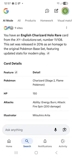 Charizard 11/108 Reverse Holo 2016 XY Evolutions Pokemon TCG Card Near Mint - Image 3