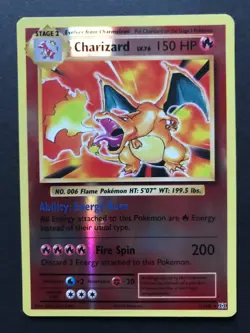 Charizard 11/108 XY Evolutions REVERSE HOLO RARE Shiny Pokemon Card Near Mint - Image 1