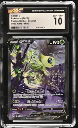 2021 Pokemon Fusion Strike #245/264 Celebi V Alt Art Holo CGC 10 GEM MINT 💎 - Image 1