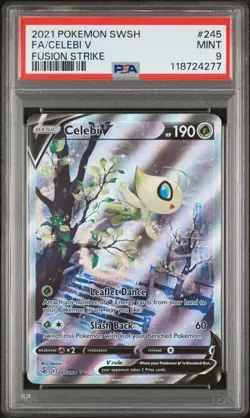 PSA 9 Celebi V 245/264 Pokemon Sword Shield Fusion Strike Alternate Alt Art - Image 1