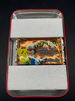 1999 Topps TV Animation Edition Tin Squirtle Pokemon Vintage Opened Tin - Image 2