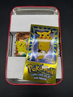 1999 Topps TV Animation Edition Tin Squirtle Pokemon Vintage Opened Tin - Image 3