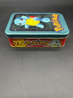 1999 Topps TV Animation Edition Tin Squirtle Pokemon Vintage Opened Tin - Image 4