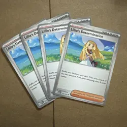 4x Lillie's Determination 119/132 x4 - Mega Evolution - Pokemon TCG - Uncommon - Image 1