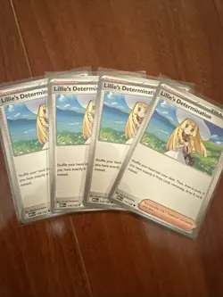 4x Lillie's Determination 119/132 Mega Evolution Pokemon Playset - Image 1