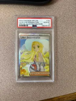 2025 Pokemon Mega Evolution Base #184 SIR Lillie's Determination PSA 10 Gem Mint - Image 1