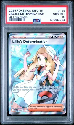 PSA 10 Lillie's Determination 169/132 - Pokemon Mega Evolution Base Gem Mint - Image 1