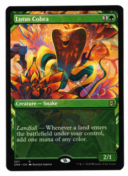Magic the Gathering MTG Card: Lotus Cobra #307 Showcase ZNR Rare! NM - Image 1