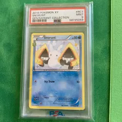 PSA 9 MINT Snorunt 2016 Generations RC7/RC32 Radiant Collection Pokemon Card - Image 1