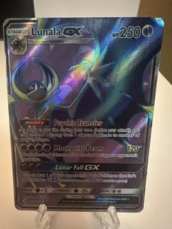 Lunala GX 141/149 Sun & Moon Base Full Art Ultra Rare Holo Pokemon Nice Card - Image 3