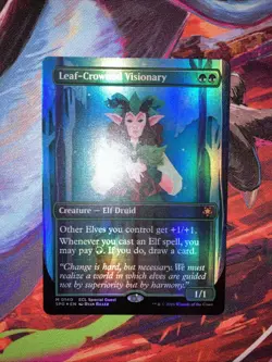 Leaf-Crowned Visionary Borderless Special Guests Foil Mythic 0140 MTG ECL SPG EN - Image 2